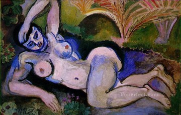  1907 Lienzo - El recuerdo desnudo azul de Biskra 1907 fauvista
